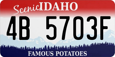 ID license plate 4B5703F