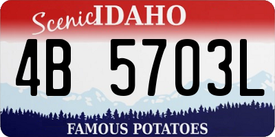 ID license plate 4B5703L
