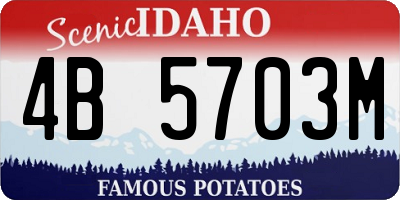 ID license plate 4B5703M