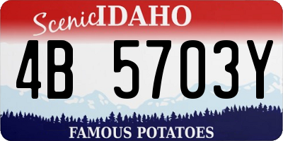 ID license plate 4B5703Y