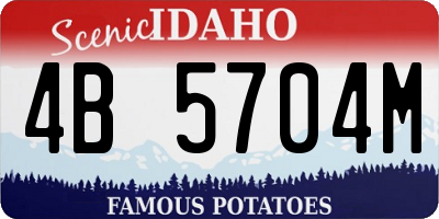ID license plate 4B5704M