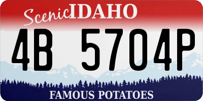 ID license plate 4B5704P