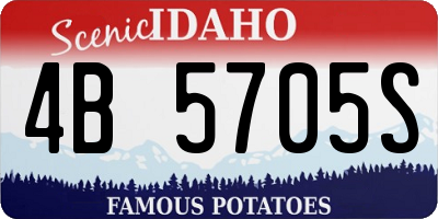 ID license plate 4B5705S