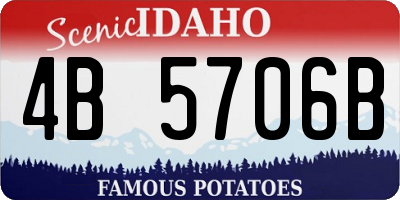 ID license plate 4B5706B