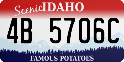 ID license plate 4B5706C
