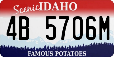 ID license plate 4B5706M