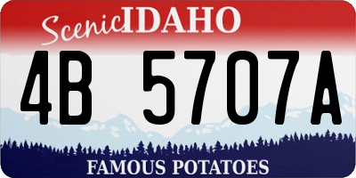 ID license plate 4B5707A