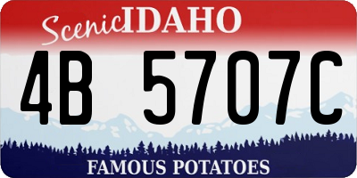 ID license plate 4B5707C