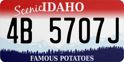 ID license plate 4B5707J