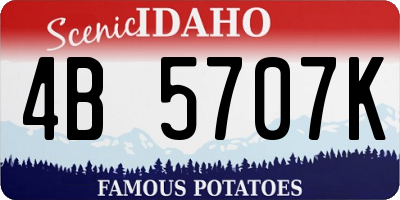 ID license plate 4B5707K