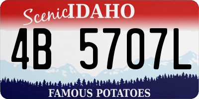 ID license plate 4B5707L