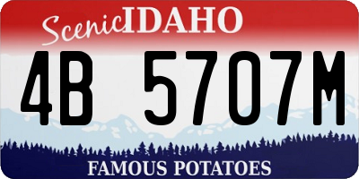 ID license plate 4B5707M