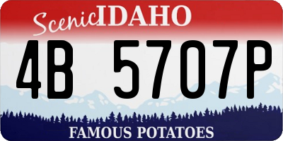 ID license plate 4B5707P