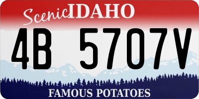 ID license plate 4B5707V