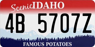 ID license plate 4B5707Z