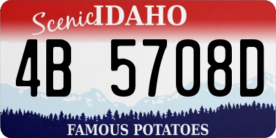 ID license plate 4B5708D