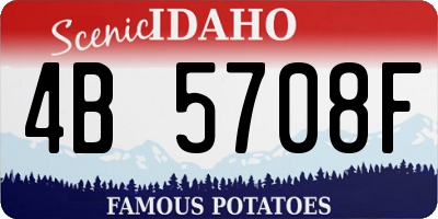 ID license plate 4B5708F