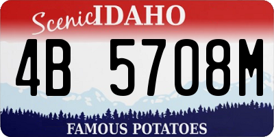 ID license plate 4B5708M