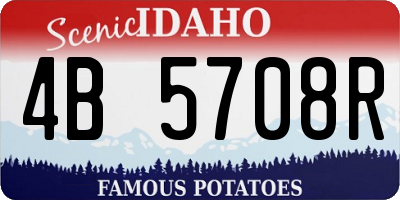 ID license plate 4B5708R