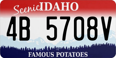 ID license plate 4B5708V