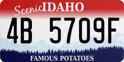 ID license plate 4B5709F