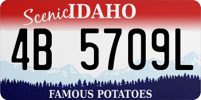 ID license plate 4B5709L