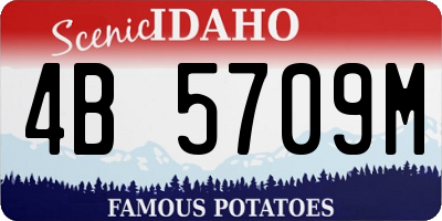 ID license plate 4B5709M