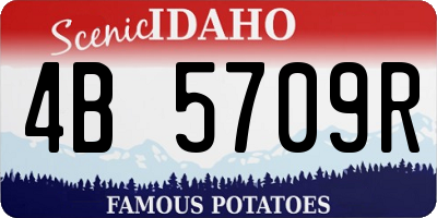 ID license plate 4B5709R