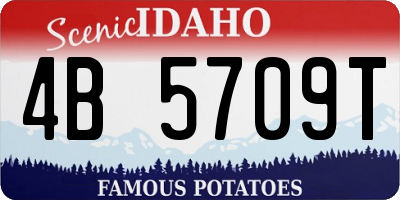 ID license plate 4B5709T