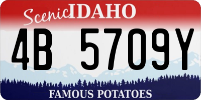 ID license plate 4B5709Y