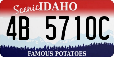 ID license plate 4B5710C
