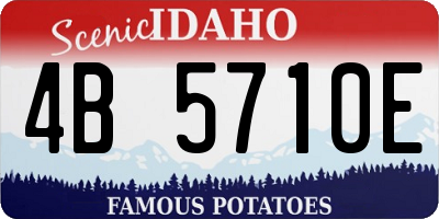 ID license plate 4B5710E