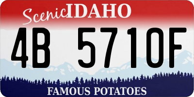 ID license plate 4B5710F