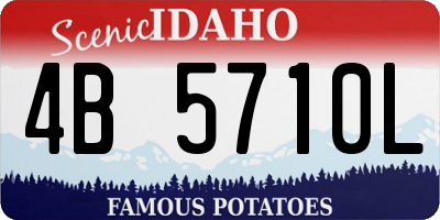 ID license plate 4B5710L