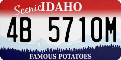 ID license plate 4B5710M
