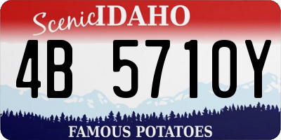 ID license plate 4B5710Y