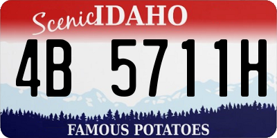 ID license plate 4B5711H