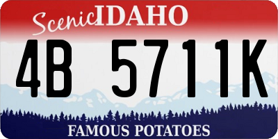 ID license plate 4B5711K