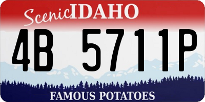 ID license plate 4B5711P