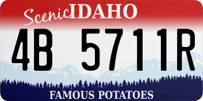 ID license plate 4B5711R
