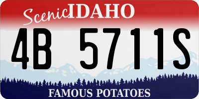 ID license plate 4B5711S