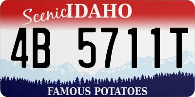 ID license plate 4B5711T
