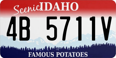 ID license plate 4B5711V