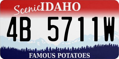 ID license plate 4B5711W