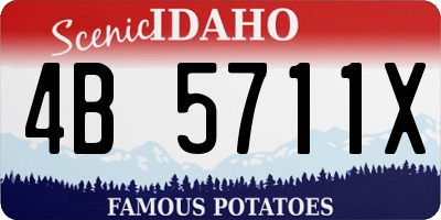 ID license plate 4B5711X