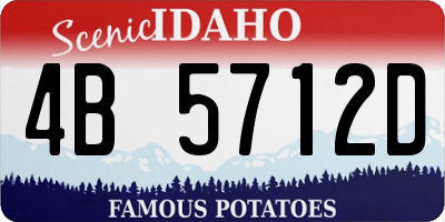 ID license plate 4B5712D