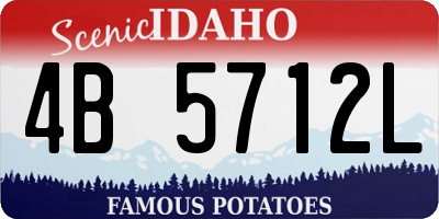 ID license plate 4B5712L