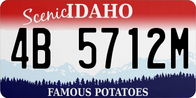 ID license plate 4B5712M