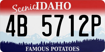 ID license plate 4B5712P