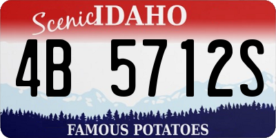 ID license plate 4B5712S